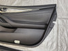 2017-2020 Infiniti Q60 Black Leather Interior Door Panels / Pair / IQ605