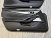 2017-2020 Infiniti Q60 Black Leather Interior Door Panels / Pair / IQ605