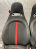 2012-2013 Fiat 500 Abarth Black Cloth Sports Bucket Front Seats / Pair /   F5023