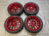 2012-2017 Fiat 500 Abarth 17x7" 12 Spoke Alloy Wheels Rims w/ Set of 4 w/ Tires / F5023