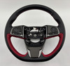 2017-2019 FK8 Honda Civic Type R Black / Red Leather Steering Wheel w/ Controls /   TR106