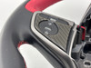 2017-2019 FK8 Honda Civic Type R Black / Red Leather Steering Wheel w/ Controls /   TR106