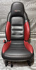 2005-2013 Chevrolet Corvette C6 Z06 Black & Red Leather Power Seats w/ Memory / Pair  /   C6022