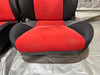 2004-2005 Mazdaspeed Miata OEM Black Cloth Seats w/ Red Suede / Pair *DAMAGE* NB267