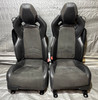 2020-2025 Chevrolet C8 Corvette Stingray GT2 Bucket Seats / Pair / Black Leather / Suede *DAMAGE* /   C8002