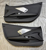 2020-2024 Chevrolet C8 Corvette Stingray 2LT Interior Door Panels / Pair / Black w/ Carbon Fiber /   C8002