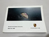 2006 Porsche 987 Cayman S Owner's Manual w/ Case  /   BC033