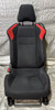 2013-2016 Scion FRS / Subaru BRZ Front Seats / Black Cloth w/ Red Inserts / Pair  /   FB051