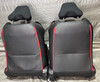 2013-2016 Scion FRS / Subaru BRZ Front Seats / Black Cloth w/ Red Inserts / Pair  /   FB051