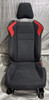2013-2016 Scion FRS / Subaru BRZ Front Seats / Black Cloth w/ Red Inserts / Pair  /   FB051