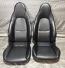 2001-2005 Mazda Miata Black Leather Seats / Pair  /   NB258