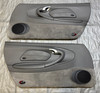 1999-2004 Porsche 996 911 Graphite Gray Full Leather Interior Door Panels / Pair /   P6019