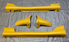 1999-2005 Mazda Miata Large Tupperware Side Skirts & Mud Flaps / Blazing Yellow  NB265