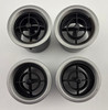 1999-2005 Mazda Miata AC Vents w/ Silver Trim / Set of 4  /   NB273