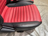 2017-2020 Fiat 124 Spider Abarth Black / Red Leather Seats / Pair / FD030