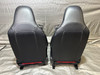 2017-2020 Fiat 124 Spider Abarth Black / Red Leather Seats / Pair / FD030