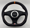 2000-2006 Audi TT Reupholstered Leather Steering Wheel w/ Orange Stitching / Automatic /   T1036