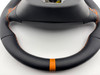2000-2006 Audi TT Reupholstered Leather Steering Wheel w/ Orange Stitching / Automatic /   T1036