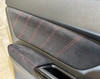 2015-2020 Subaru WRX STI Interior Door Panels / Set of 4 / Black Suede / Red Stitching /   SS019