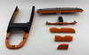 2005-2012 Porsche 987 Boxster / Cayman / 997 911 OEM Orange Dashboard Trim Panel Set w/ Cup Holder /   BC038