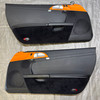 2008 Porsche 987 Boxster Limited Edition OEM Interior Door Panels / Black Leather w/ Orange Trim /   BC038
