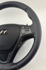 2010-2012 Hyundai Genesis Coupe Black Leather Steering Wheel w/ Airbag *Cosmetic Wear* /   HG033