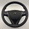 2010-2012 Hyundai Genesis Coupe Black Leather Steering Wheel w/ Airbag *Cosmetic Wear* /   HG033