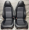2000-2002 BMW Z3 Roadster Front Seats w/ Power Rails / Black Oregon Leather /   Z3039