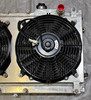 1990-1997 Mazda Miata Mishimoto Aluminum Radiator w/ Electric Cooling Fans / USED /   NA114