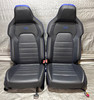 2022-2025 Volkswagen MK8 Golf R OEM Titan Black Leather Front Seats w/ Blue Inserts /   M8R01