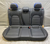 2022-2025 Volkswagen MK8 Golf R OEM Titan Black Leather Rear Seat Set w/ Blue Stitching / Upper & Lower  /   M8R01