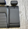 2022-2025 Volkswagen MK8 Golf R OEM Titan Black Leather Rear Seat Set w/ Blue Stitching / Upper & Lower  /   M8R01