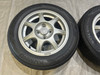 1994-1997 Mazda Miata 14x6" Enkei Solid Spoke Wheels Rims w/ Tires / Pair / NA115