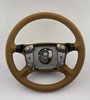 1997-2001 Porsche 986 Boxster / 996 911 Savannah Beige Leather 4 Spoke Steering Wheel / Tiptronic /   P6020