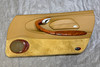 1999-2004 Porsche 996 911 OEM Interior Door Panels / Sand Beige / Light Burr Maple Wood Trim / Pair /   P6020
