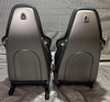 2005-2012 Porsche 997 911 / 987 Boxster / Cayman Black Leather Hard Back Sport Seats / Pair / 2 Way Power /   P7009