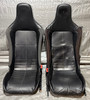 2005-2011 Lotus Elise OEM Black Leather Probax Seats w/ Rails / Pair *DAMAGE* /   LEL03