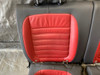 2013-2015 Volkswagen Beetle Convertible Rear Seat Set / Black Red Leatherette / VB001