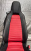 2017-2020 Fiat 124 Spider Black / Red Leather Seats w/ Bose Audio / Pair  /   FD033