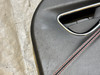 2015-2019 Alfa Romeo 4C OEM Interior Door Panels / Black Leather w/ Red Stitching / Pair /   AR401