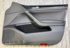 2015-2016 Volkswagen MK7 Golf R Black Leatherette Front Door Panels / Pair  /   M7R12
