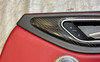 2017-2021 Alfa Romeo Giulia Front Interior Door Panels / Pair / Red Leather / Carbon Fiber /   AG007