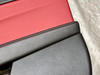 2017-2021 Alfa Romeo Giulia Front Interior Door Panels / Pair / Red Leather / Carbon Fiber /   AG007