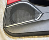 2017-2021 Alfa Romeo Giulia Front Interior Door Panels / Pair / Red Leather / Carbon Fiber /   AG007
