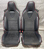 2016-2023 Mazda Mx5 Miata OEM Recaro Seats w/ Rails / Red Stitching / Pair /   ND053