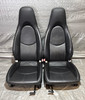 2005-2012 Porsche 987 Boxster / Cayman / 997 911 Black Leather Seats / Pair / 2 Way Power /   BC041