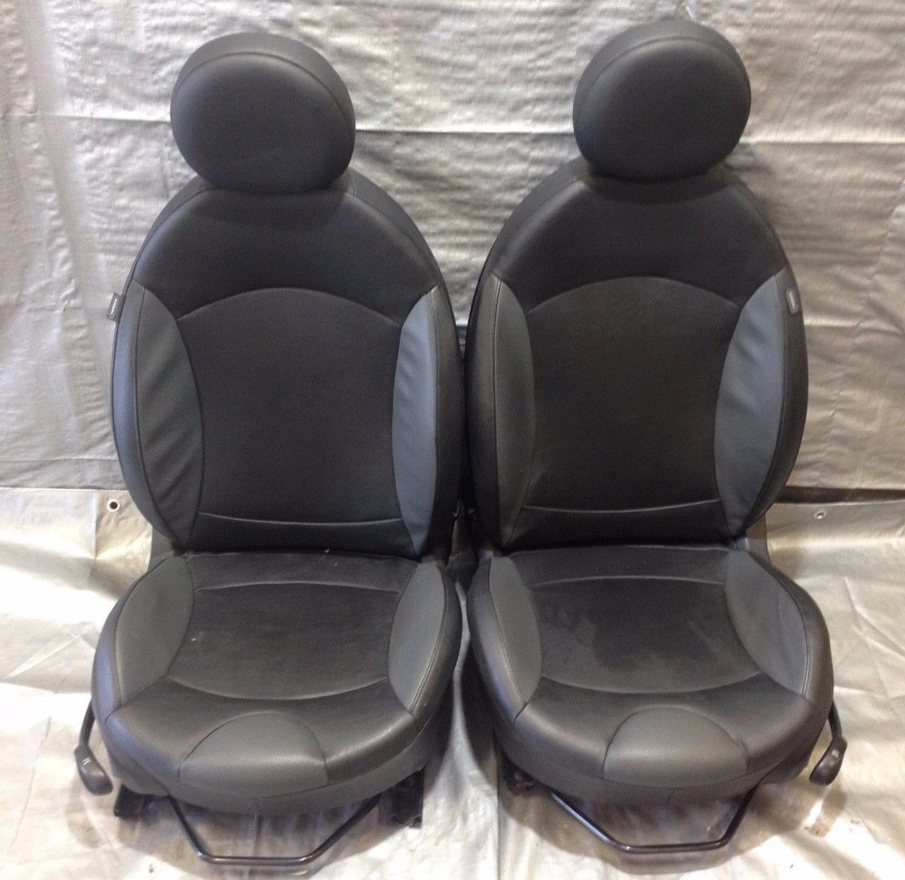 2007 2015 Mini Cooper Front Seats Black Leatherette Pair R55