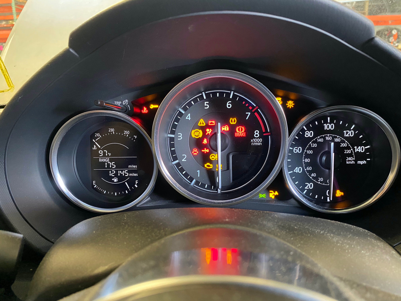 20162017 Mazda MX5 Miata Instrument Cluster / 12k Miles / Soft Top