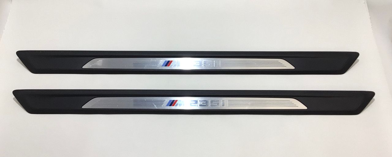 2014-2016 BMW M235i Interior Door Sill Trim Panels / Pair / OEM / B2002