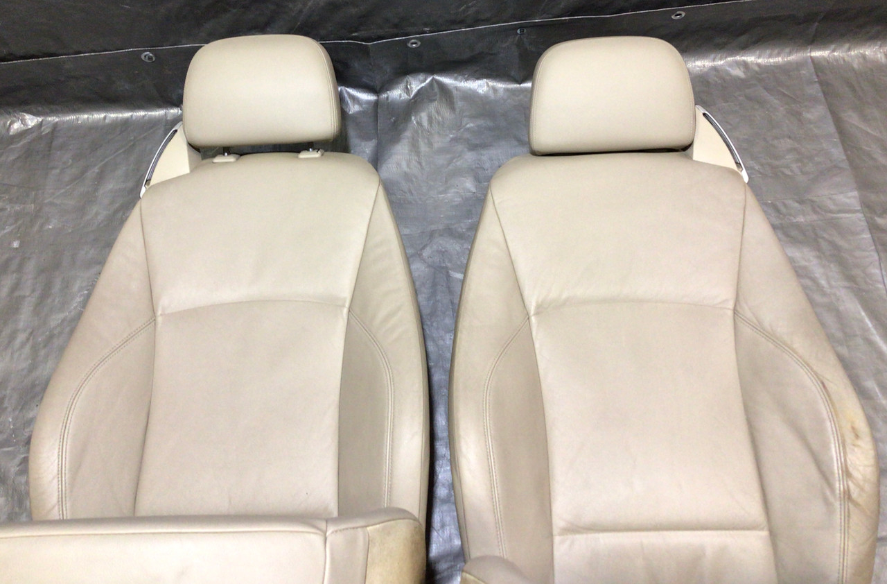 2003-2008 E85 E86 BMW Z4 Oregon Beige Leather Seats / Rails / Pair